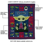 customized los angeles angels yody baby motif blue quilt blanket best selling