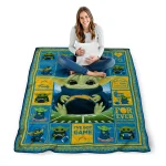 customized los angeles chargers yody baby pattern blue quilt blanket best selling