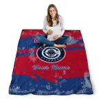 customized los angeles clippers brushstroke layers red quilt blanket best selling
