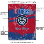customized los angeles clippers brushstroke layers red quilt blanket best selling