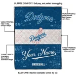 customized los angeles dodgers snoopy victory blue white quilt blanket best selling
