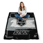 customized los angeles kings grunge patch black white quilt blanket best selling