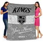 Customized Los Angeles Kings Pinstripe Lines Black White Quilt Blanket 1 customized los angeles kings pinstripe lines black white quilt blanket best selling