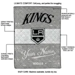 customized los angeles kings pinstripe lines black white quilt blanket best selling