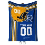customized los angeles rams helmet theme blue quilt blanket best selling