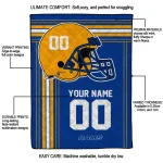 customized los angeles rams helmet theme blue quilt blanket best selling