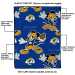 customized los angeles rams mickey football blue quilt blanket best selling