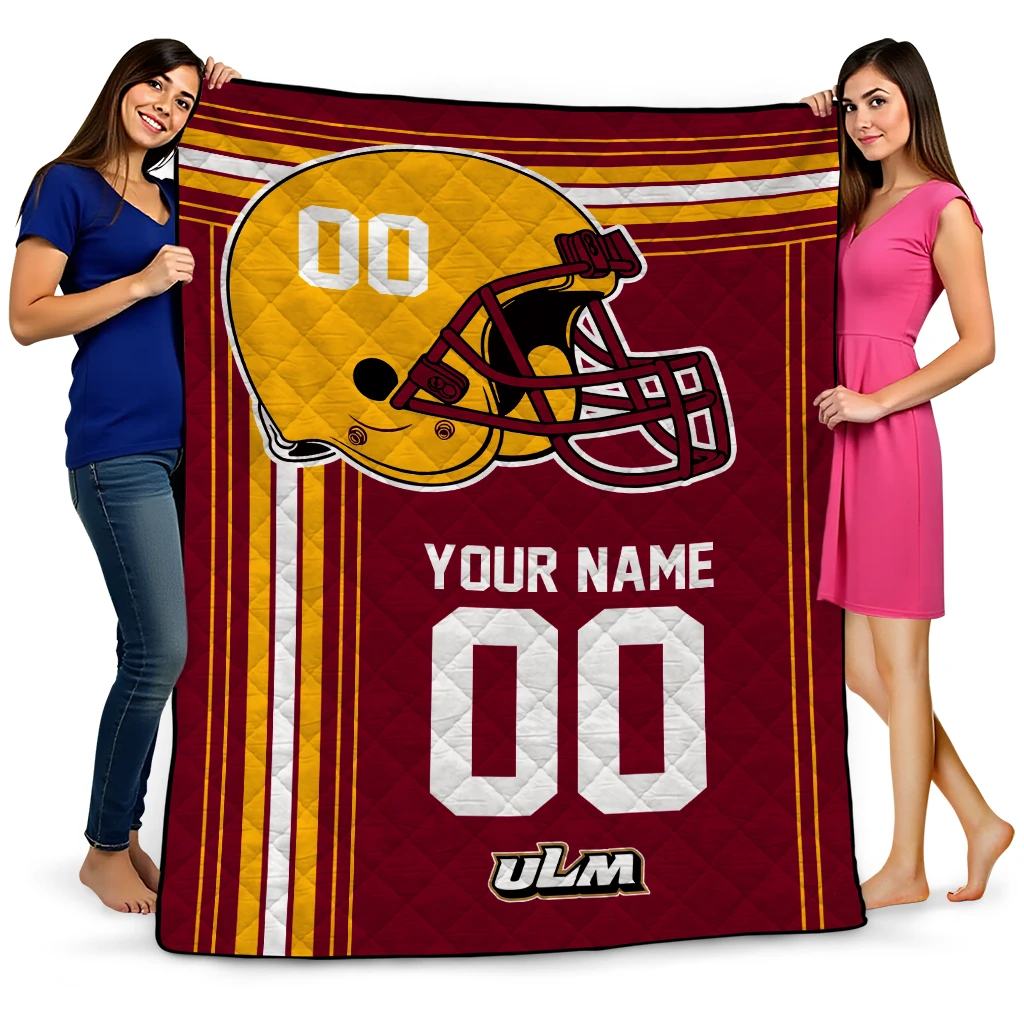 customized louisiana monroe warhawks helmet theme red quilt blanket best selling customized louisiana monroe warhawks helmet theme red quilt blanket best selling