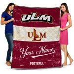 Customized Louisiana-Monroe Warhawks Hibiscus Burst Red White Quilt Blanket 1 customized louisiana monroe warhawks hibiscus burst red white quilt blanket best selling
