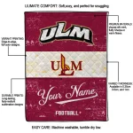 customized louisiana monroe warhawks hibiscus burst red white quilt blanket best selling