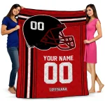 customized louisiana ragin cajuns helmet theme red quilt blanket best selling
