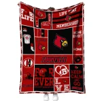 customized louisville cardinals helmet passion red quilt blanket best selling