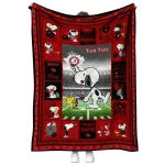 customized louisville cardinals snoopy coach red quilt blanket best selling