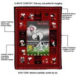 customized louisville cardinals snoopy coach red quilt blanket best selling