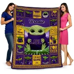 customized lsu tigers yody baby pattern purple quilt blanket best selling