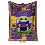 customized lsu tigers yody baby pattern purple quilt blanket best selling