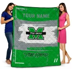 Customized Marshall Thundering Herd Grunge Patch Green White Quilt Blanket 1 customized marshall thundering herd grunge patch green white quilt blanket best selling