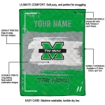customized marshall thundering herd grunge patch green white quilt blanket best selling