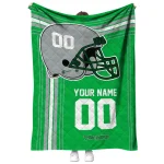 customized marshall thundering herd helmet theme green quilt blanket best selling