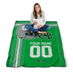 customized marshall thundering herd helmet theme green quilt blanket best selling
