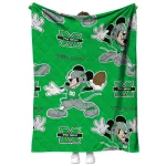 customized marshall thundering herd mickey football green quilt blanket best selling