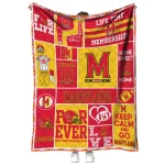 customized maryland terrapins helmet passion red quilt blanket best selling