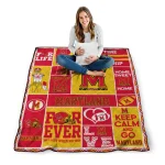customized maryland terrapins helmet passion red quilt blanket best selling