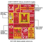 customized maryland terrapins helmet passion red quilt blanket best selling