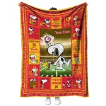 customized maryland terrapins snoopy coach red quilt blanket best selling