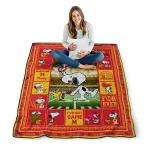 customized maryland terrapins snoopy coach red quilt blanket best selling