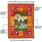 customized maryland terrapins snoopy coach red quilt blanket best selling