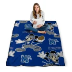 customized memphis tigers mickey football blue quilt blanket best selling