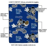 customized memphis tigers mickey football blue quilt blanket best selling