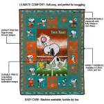 customized miami dolphins snoopy coach aqua quilt blanket best selling