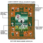 customized miami hurricanes snoopy coach orange quilt blanket best selling