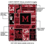 customized miami redhawks helmet passion red quilt blanket best selling