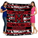 Customized Miami RedHawks Layered Florals Red White Quilt Blanket 1 customized miami redhawks layered florals red white quilt blanket best selling