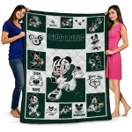 Customized Michigan State Spartans Mickey Crimson Green White Quilt Blanket 1 customized michigan state spartans mickey crimson green white quilt blanket best selling