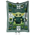 customized michigan state spartans yody baby pattern green quilt blanket best selling