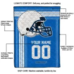 customized middle tennessee blue raiders helmet theme blue quilt blanket best selling