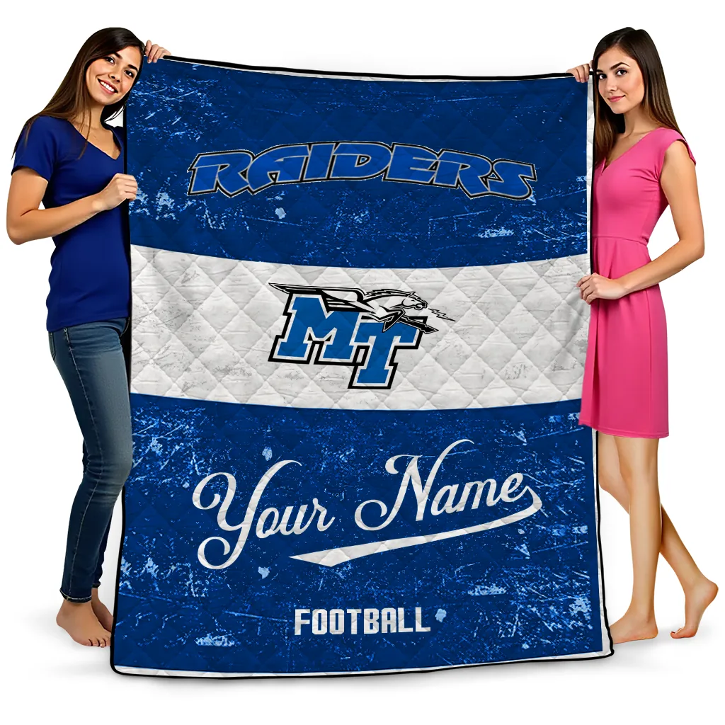 customized middle tennessee blue raiders hibiscus burst blue white quilt blanket best selling customized middle tennessee blue raiders hibiscus burst blue white quilt blanket best selling