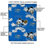 customized middle tennessee blue raiders mickey football blue quilt blanket best selling
