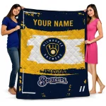 Customized Milwaukee Brewers Grunge Patch Navy Blue White Quilt Blanket 1 customized milwaukee brewers grunge patch navy blue white quilt blanket best selling