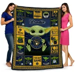Customized Milwaukee Brewers Yody Baby Motif Navy Blue Quilt Blanket 1 customized milwaukee brewers yody baby motif navy blue quilt blanket best selling