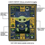 customized milwaukee brewers yody baby motif navy blue quilt blanket best selling