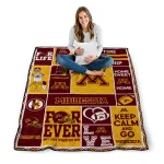 customized minnesota golden gophers helmet passion maroon quilt blanket best selling