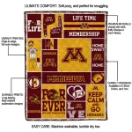 customized minnesota golden gophers helmet passion maroon quilt blanket best selling
