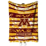 customized minnesota golden gophers layered florals maroon white quilt blanket best selling