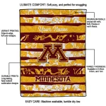 customized minnesota golden gophers layered florals maroon white quilt blanket best selling