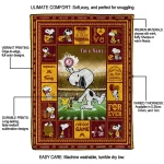 customized minnesota golden gophers snoopy coach maroon quilt blanket best selling
